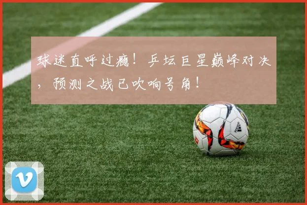 球迷直呼过瘾！乒坛巨星巅峰对决，预测之战已吹响号角！